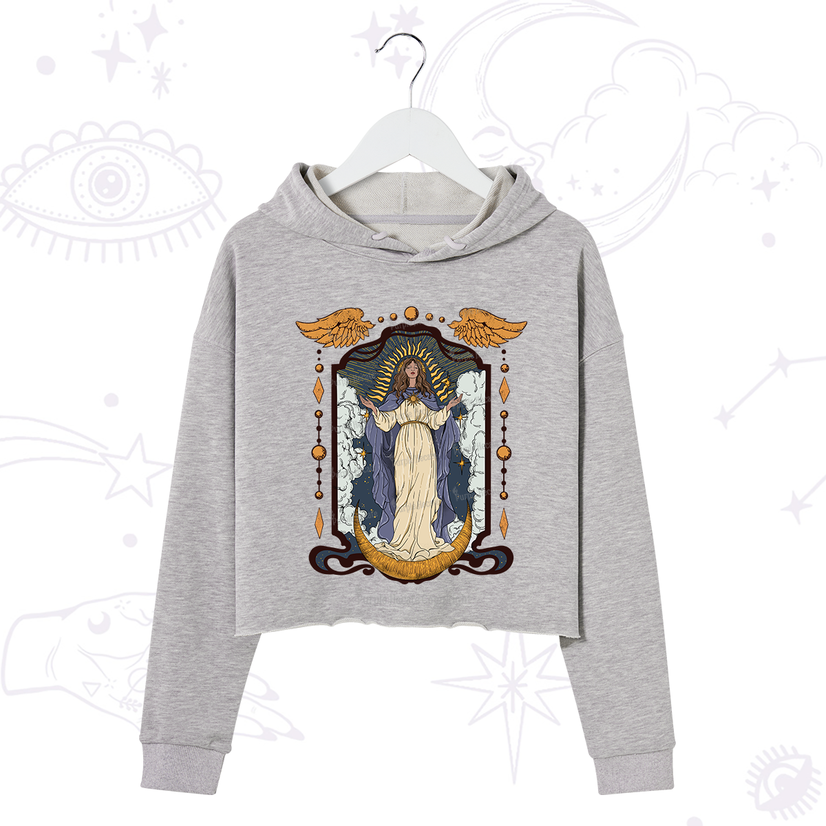 Purplehecate Holy Guardian Crop Hoodie