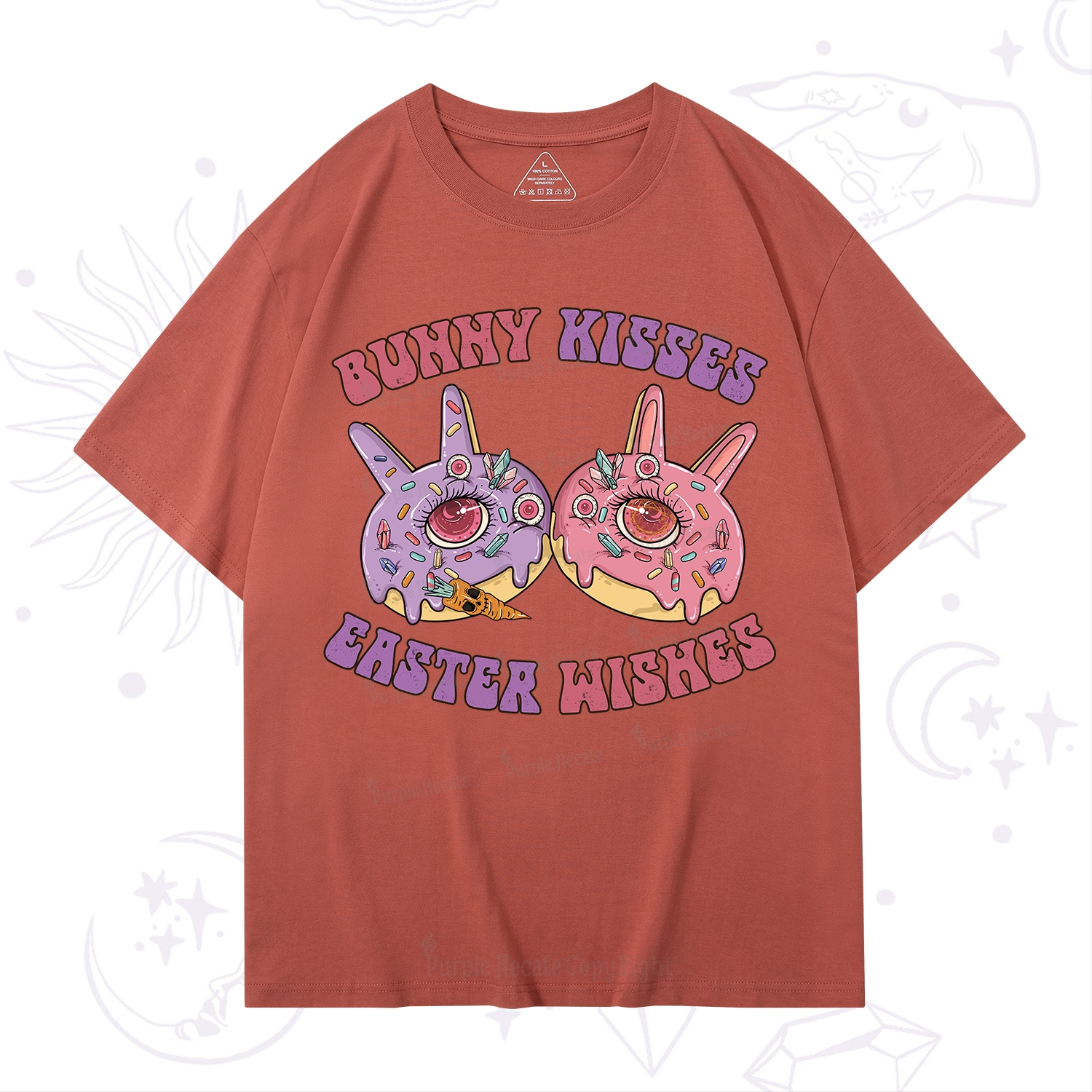 Purplehecate Bunny Kisses Easter Wishes T-Shirt