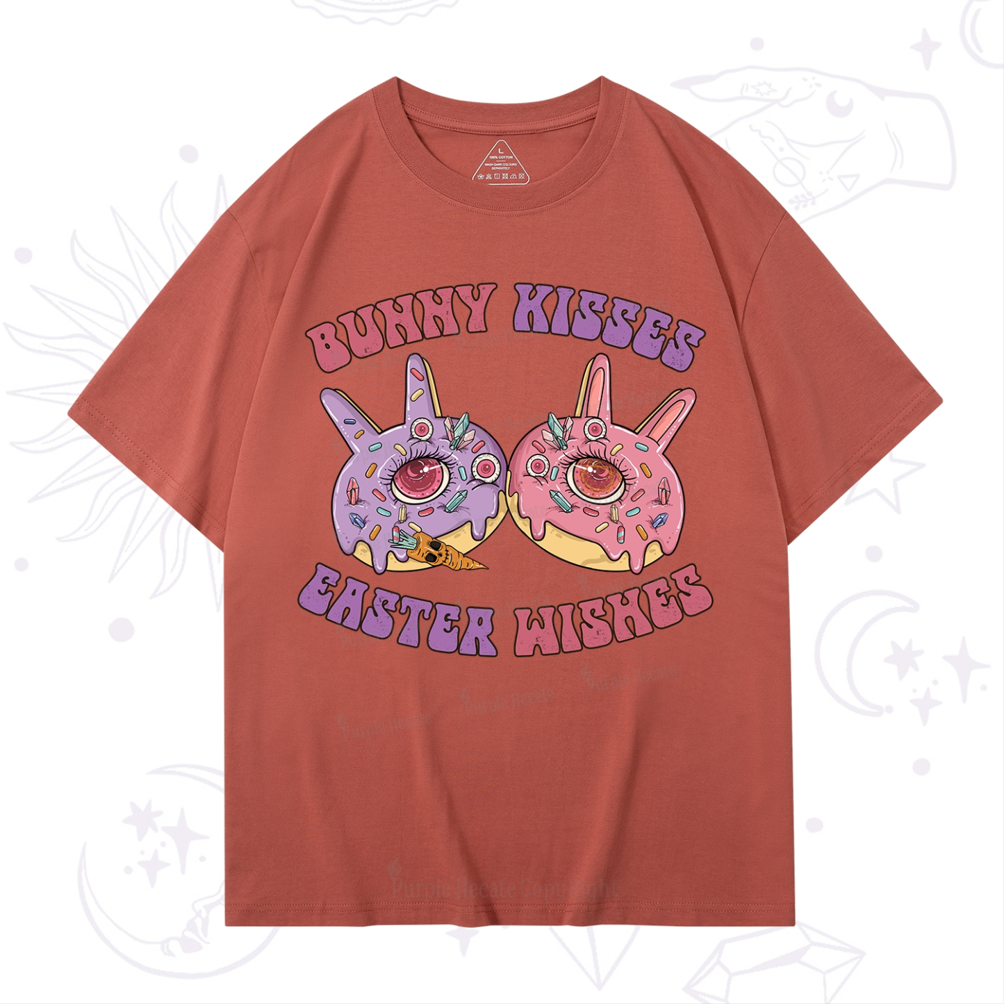 Purplehecate Bunny Kisses Easter Wishes T-Shirt