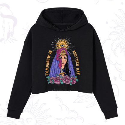 Purplehecate Prophetic Eye Witch Crop Hoodie