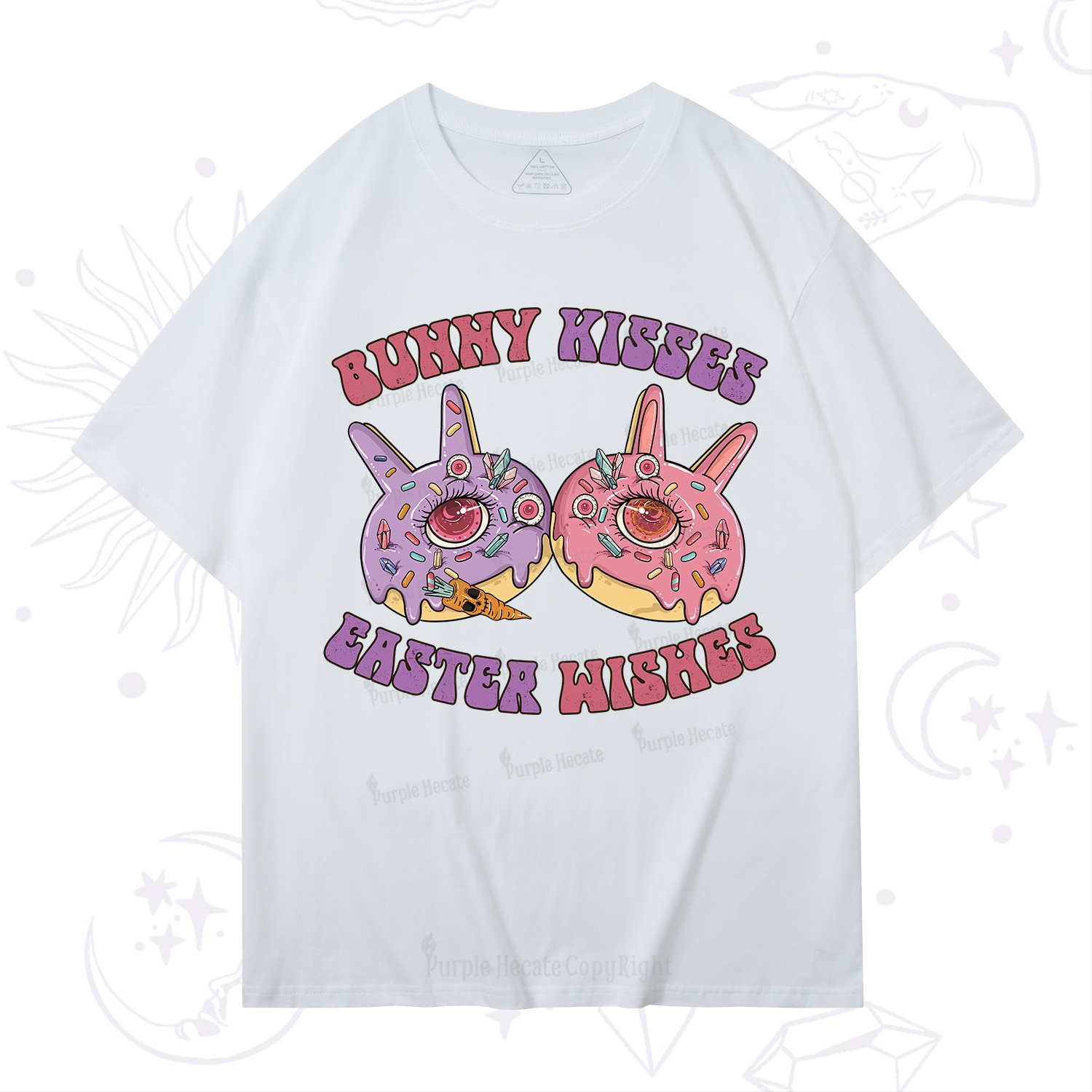 Purplehecate Bunny Kisses Easter Wishes T-Shirt