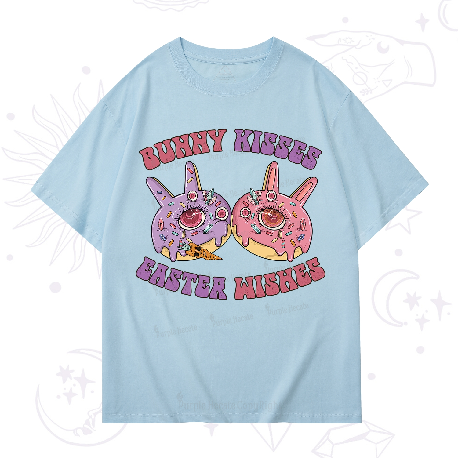 Purplehecate Bunny Kisses Easter Wishes T-Shirt
