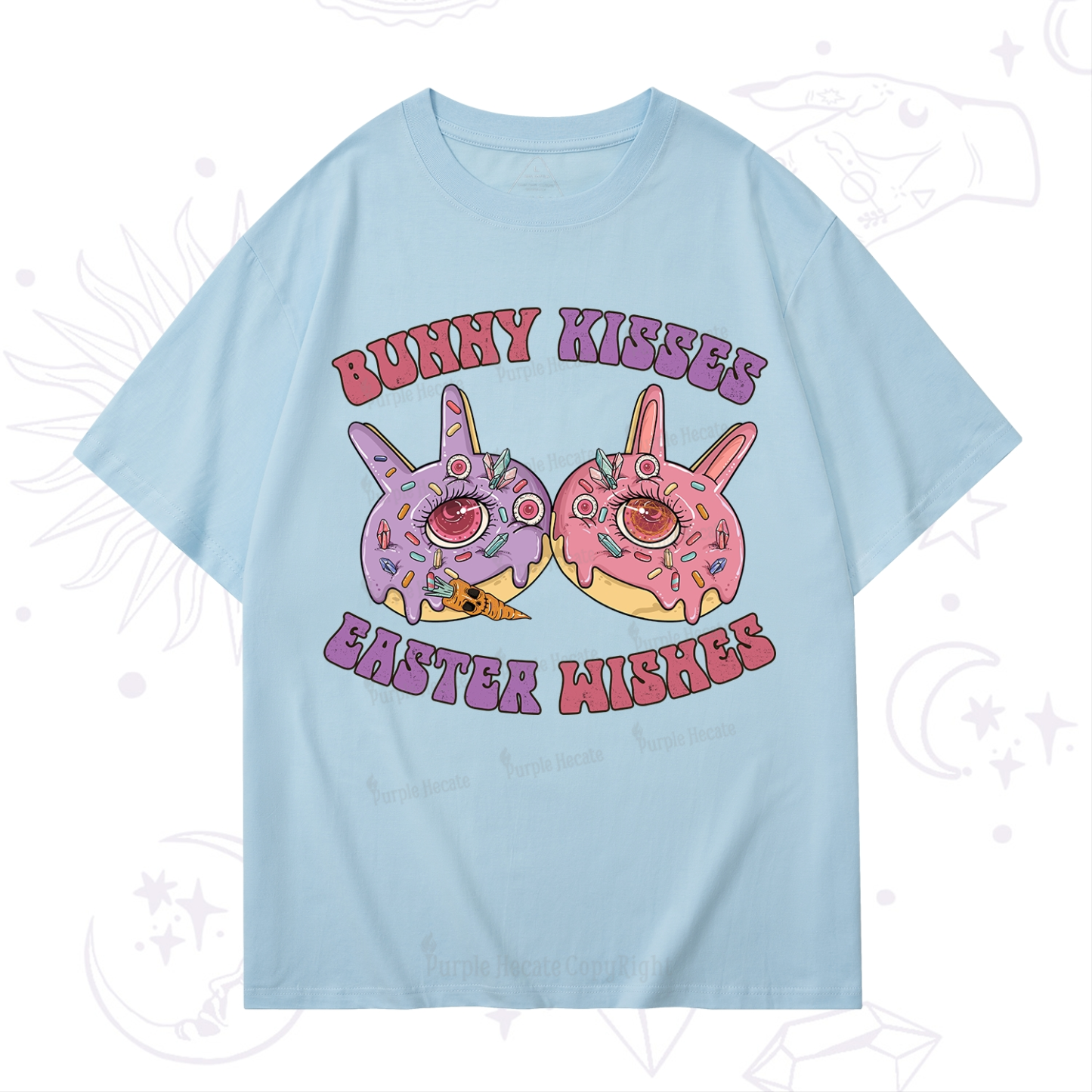 Purplehecate Bunny Kisses Easter Wishes T-Shirt