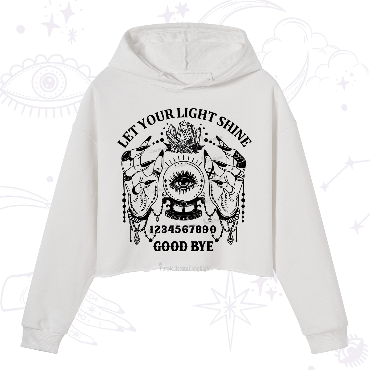 Purplehecate Let Your Light Shine Crop Hoodie