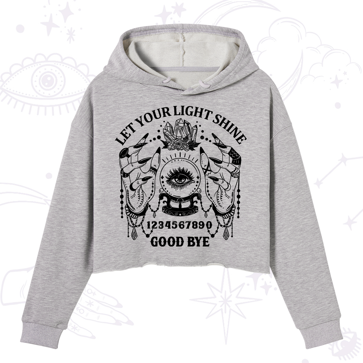 Purplehecate Let Your Light Shine Crop Hoodie