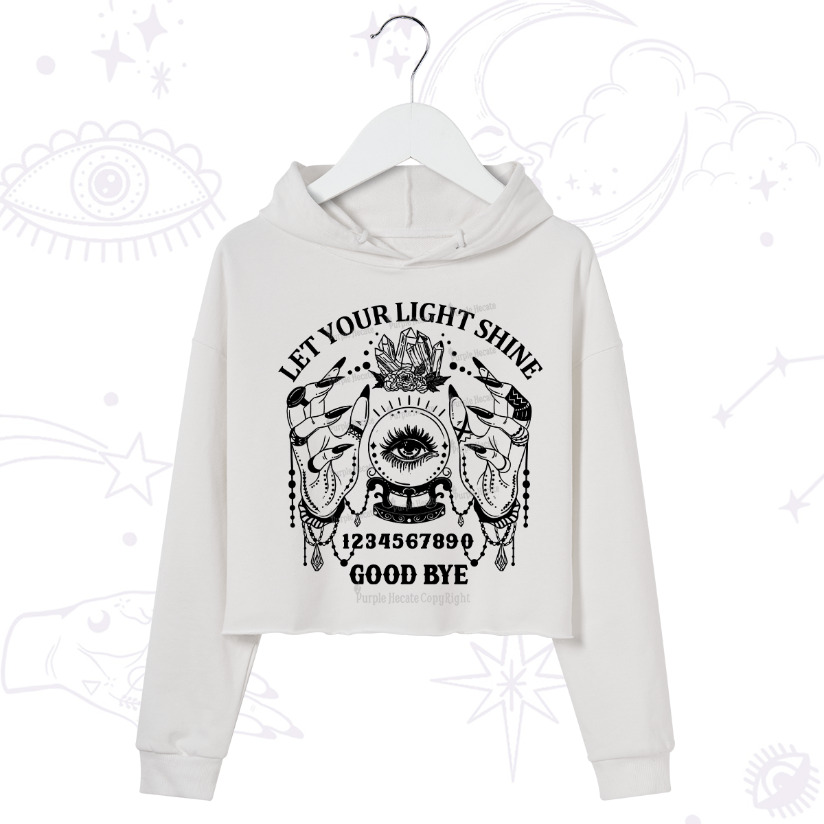 Purplehecate Let Your Light Shine Crop Hoodie