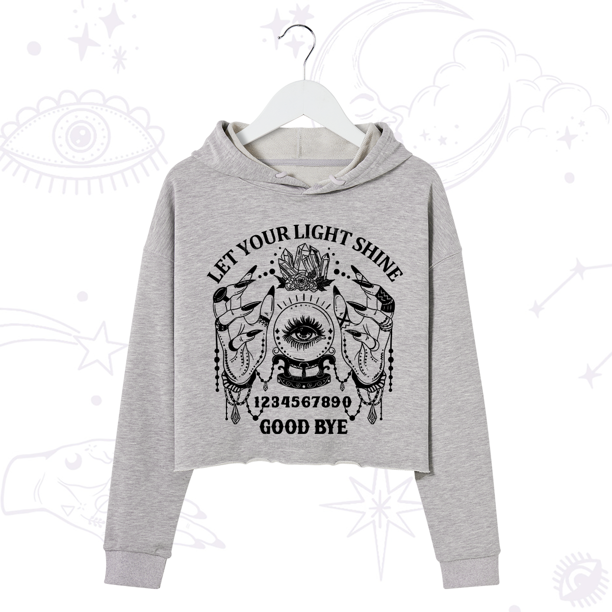 Purplehecate Let Your Light Shine Crop Hoodie