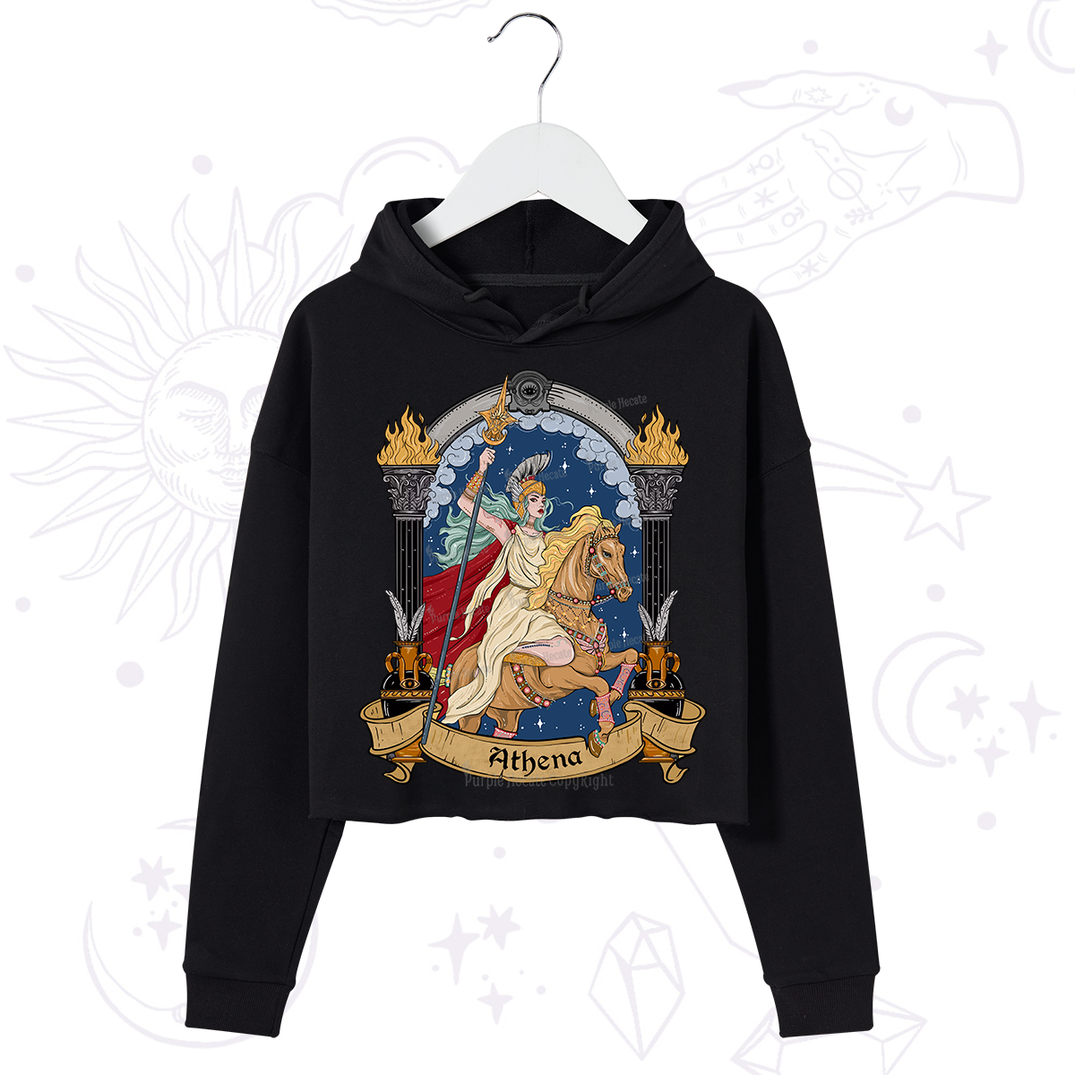Purplehecate The Mighty Goddess Athena Hoodie