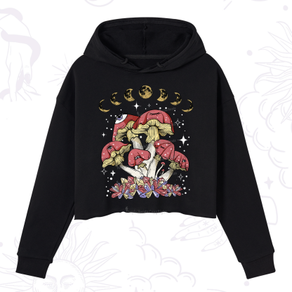 Purplehecate Magic Mushroom Crop Hoodie