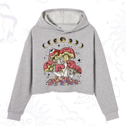 Purplehecate Magic Mushroom Crop Hoodie