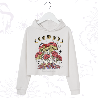 Purplehecate Magic Mushroom Crop Hoodie