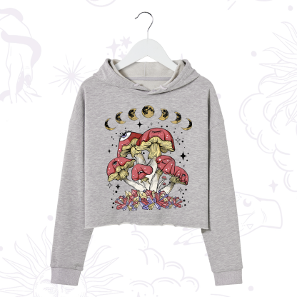 Purplehecate Magic Mushroom Crop Hoodie
