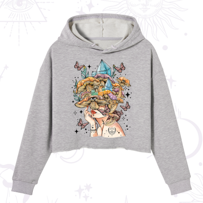 Purplehecate Crystal Goddess Crop Hoodie