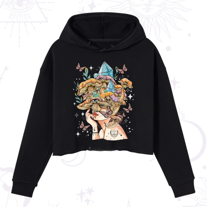 Purplehecate Crystal Goddess Crop Hoodie