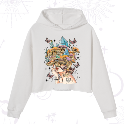 Purplehecate Crystal Goddess Crop Hoodie