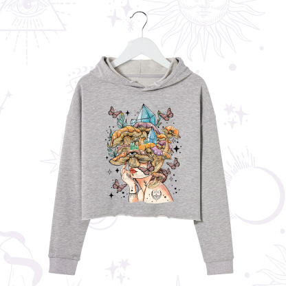Purplehecate Crystal Goddess Crop Hoodie