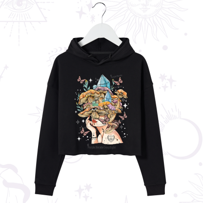 Purplehecate Crystal Goddess Crop Hoodie