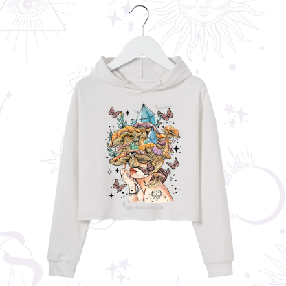 Purplehecate Crystal Goddess Crop Hoodie