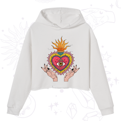 Purplehecate The Fiery Eye Crop Hoodie