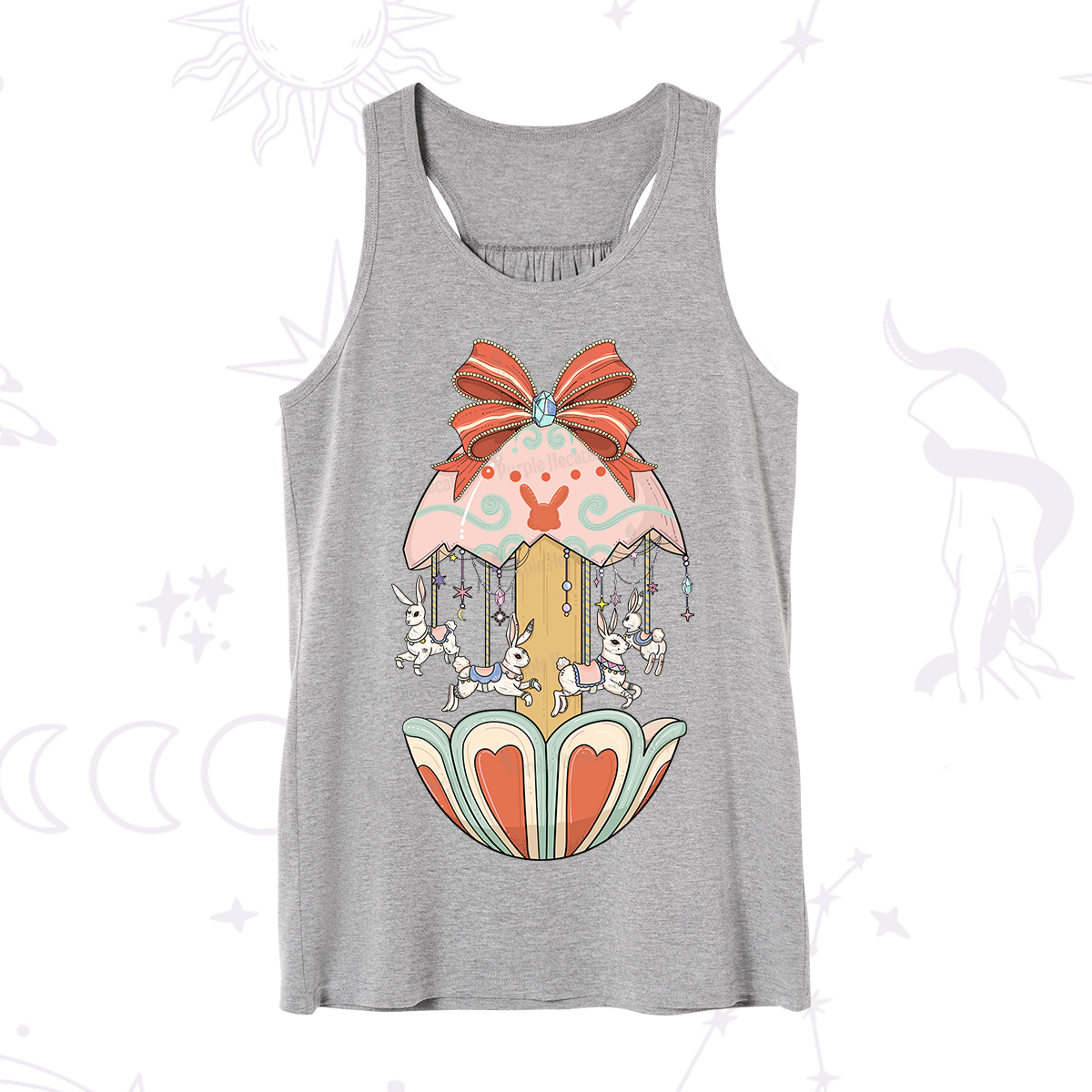 Purplehecate Bunny Carousel Easter Tank