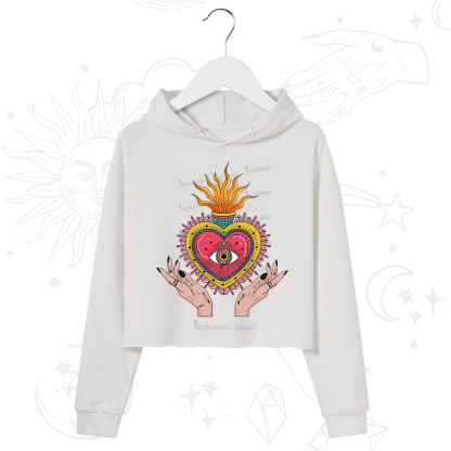 Purplehecate The Fiery Eye Crop Hoodie