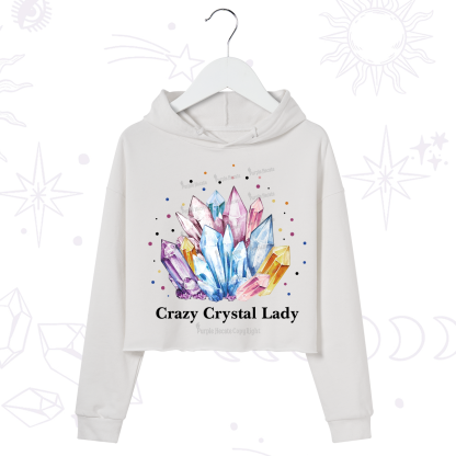 Purplehecate Crazy Crystal Crop Hoodie