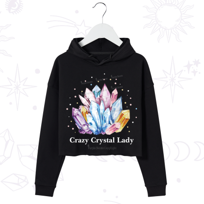 Purplehecate Crazy Crystal Crop Hoodie