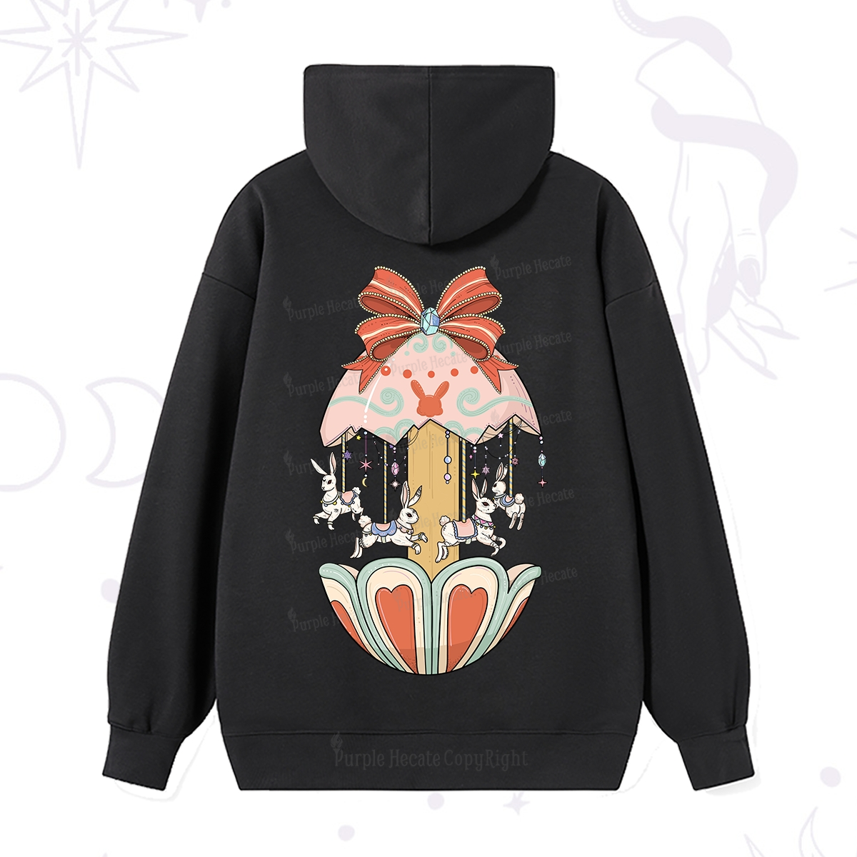 Purplehecate Bunny Carousel Easter Hoodie