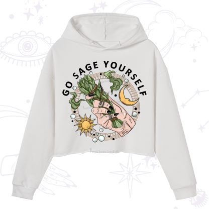 Purplehecate Go Sage Yourself Crop Hoodie