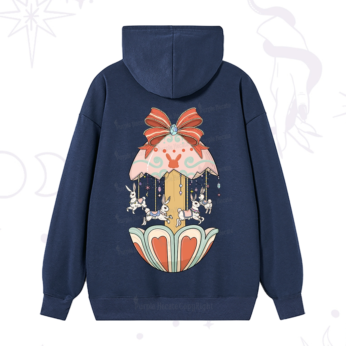 Purplehecate Bunny Carousel Easter Hoodie