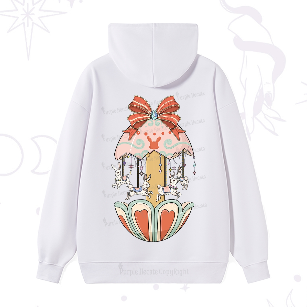 Purplehecate Bunny Carousel Easter Hoodie