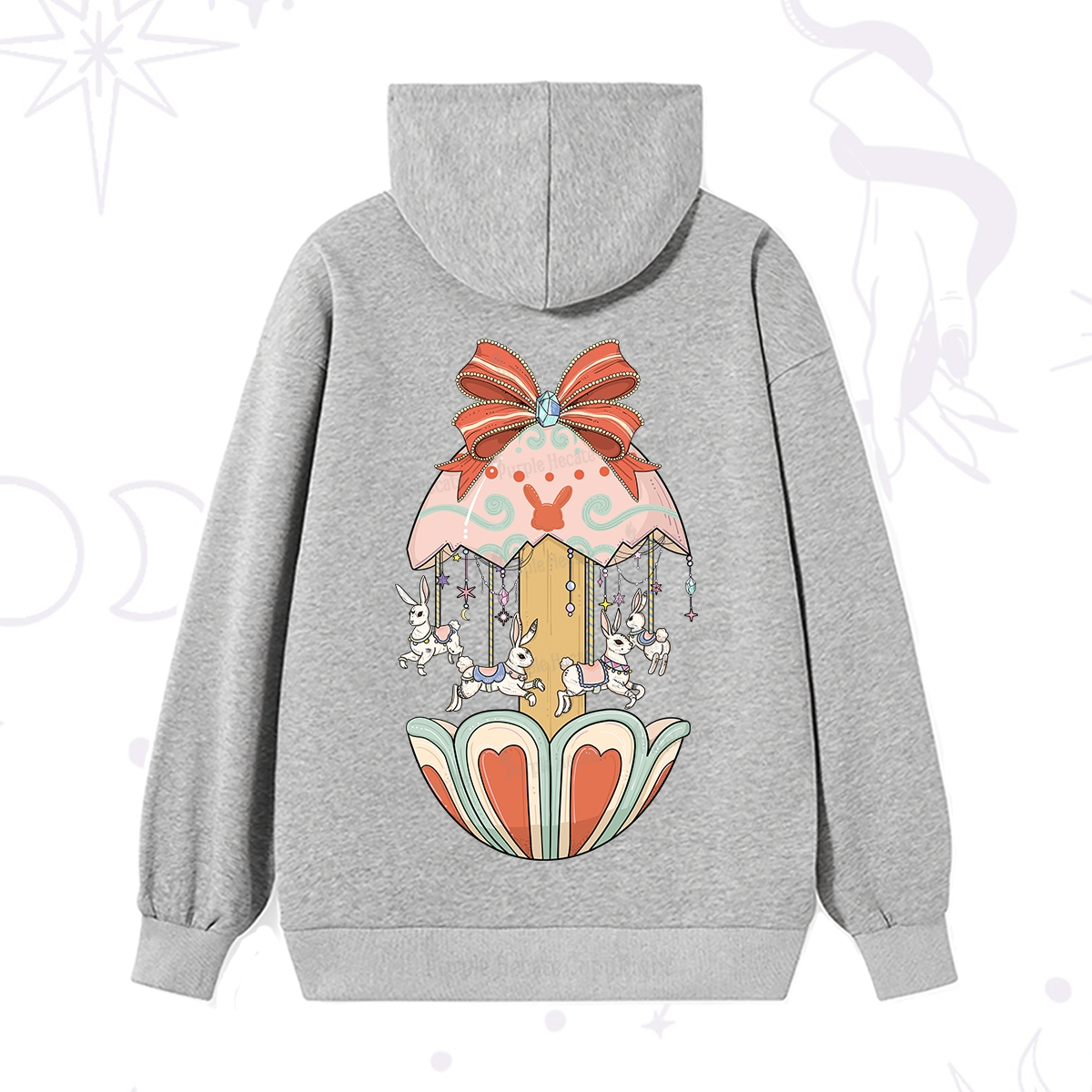 Purplehecate Bunny Carousel Easter Hoodie
