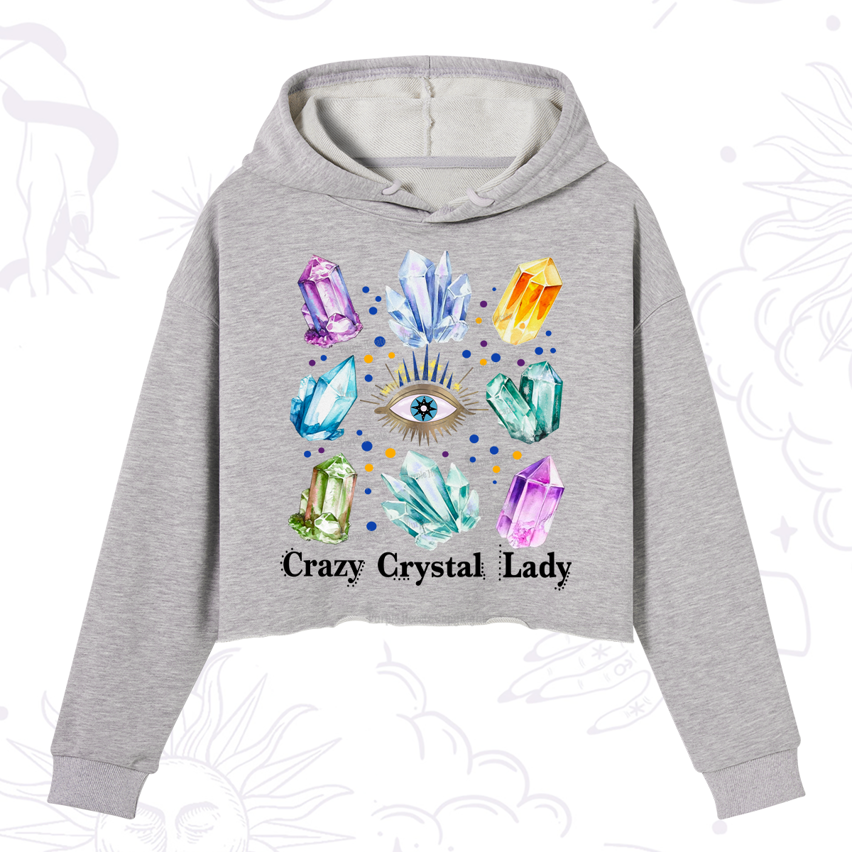 Purplehecate Crysral Lady Crop Hoodie