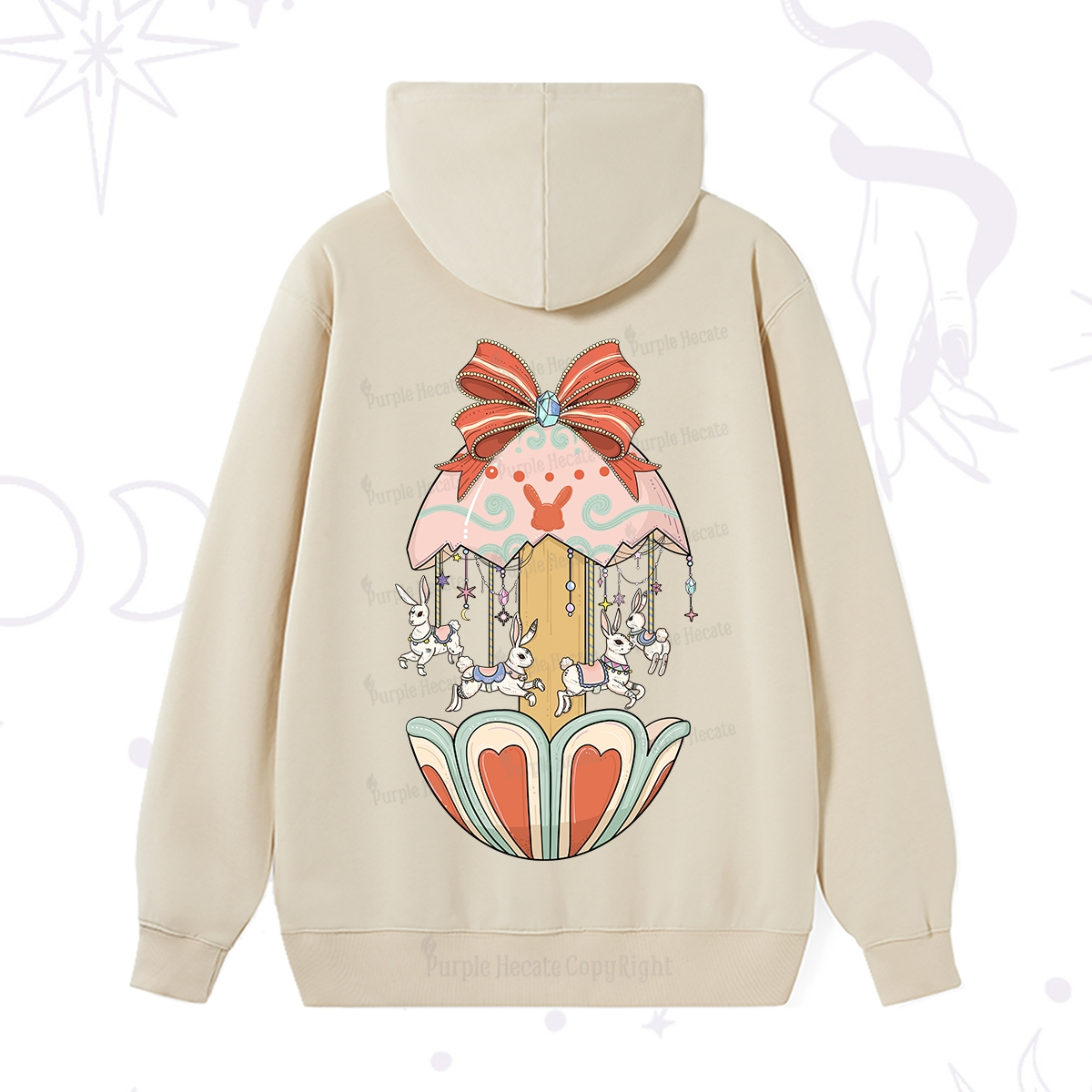 Purplehecate Bunny Carousel Easter Hoodie