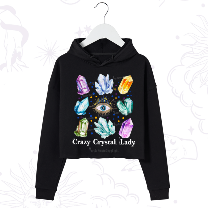 Purplehecate Crysral Lady Crop Hoodie
