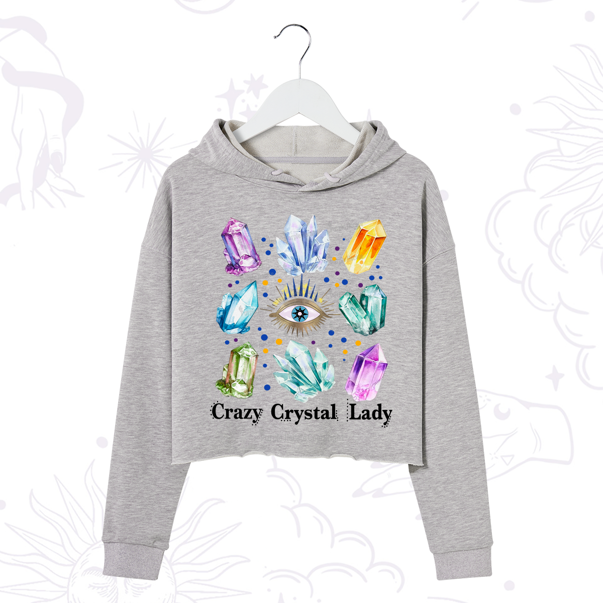 Purplehecate Crysral Lady Crop Hoodie
