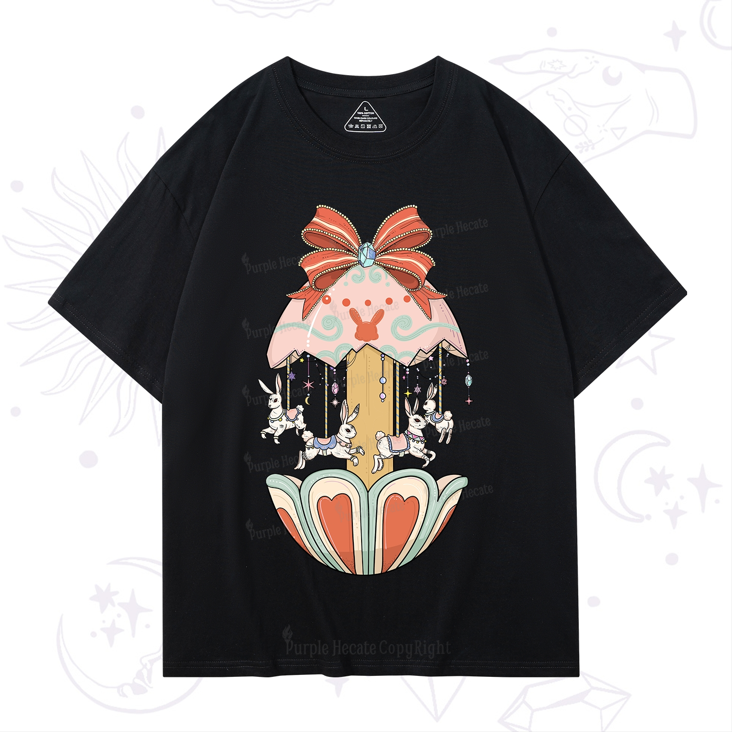 Purplehecate Bunny Carousel Easter T-Shirt