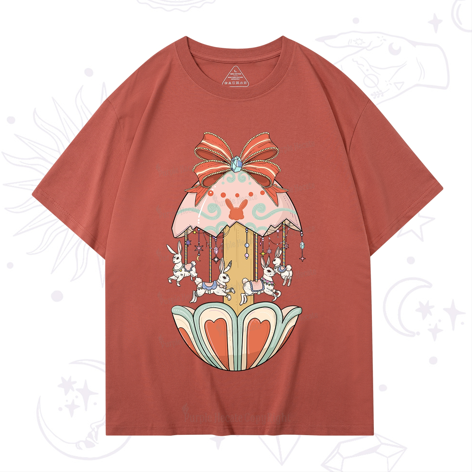 Purplehecate Bunny Carousel Easter T-Shirt