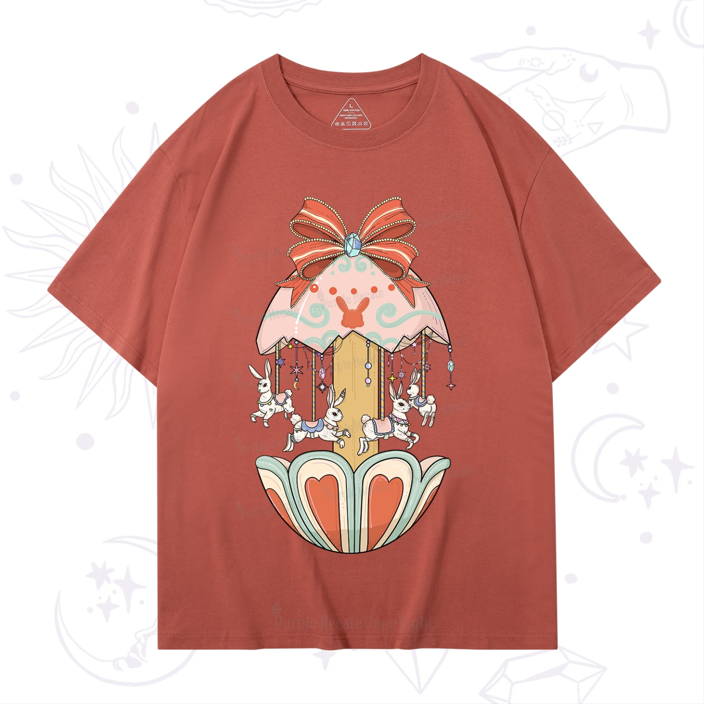 Purplehecate Bunny Carousel Easter T-Shirt