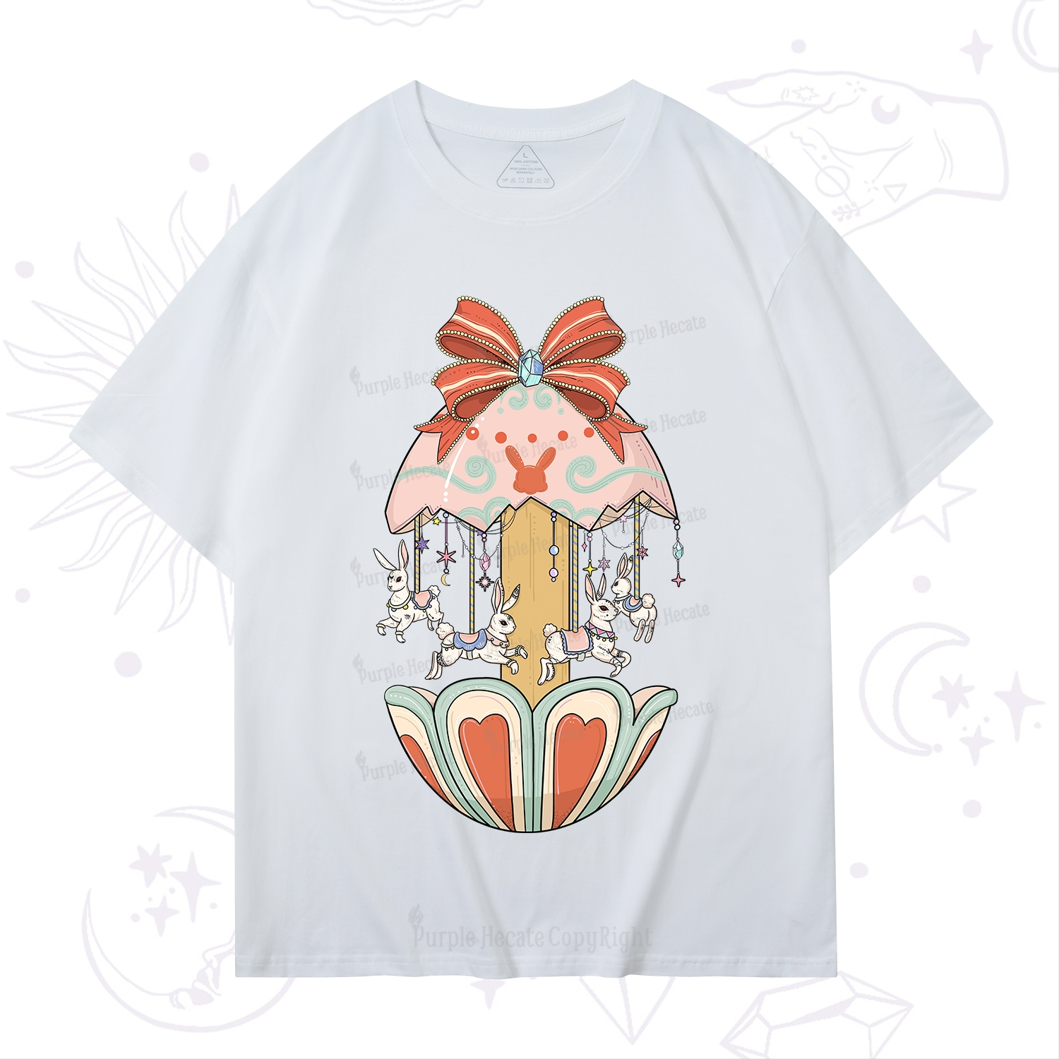 Purplehecate Bunny Carousel Easter T-Shirt