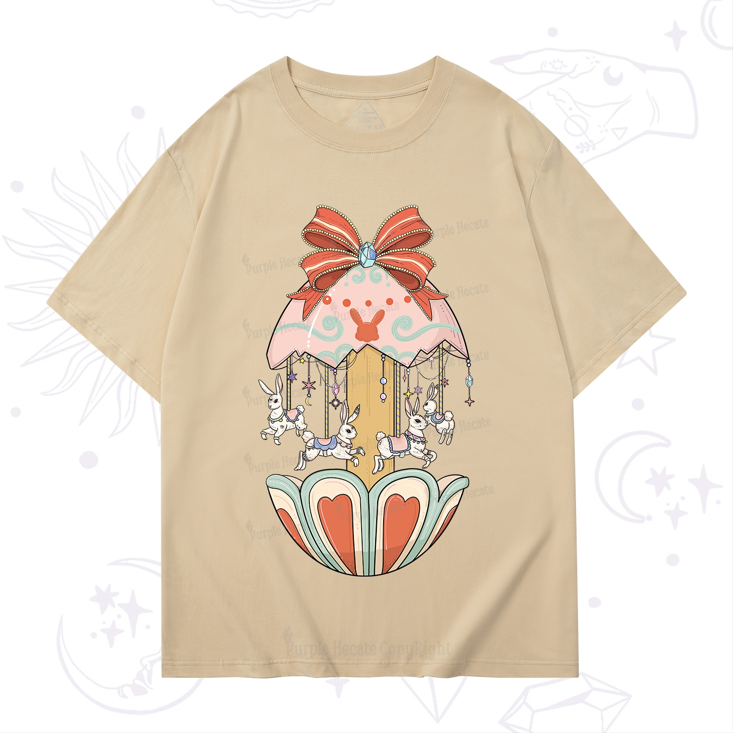 Purplehecate Bunny Carousel Easter T-Shirt