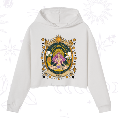 Purplehecate Virgo Radiance Zodiac Crop Hoodie