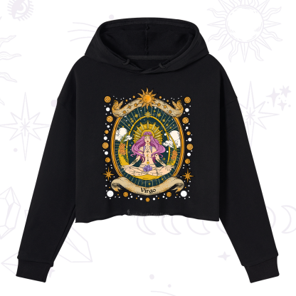 Purplehecate Virgo Radiance Zodiac Crop Hoodie
