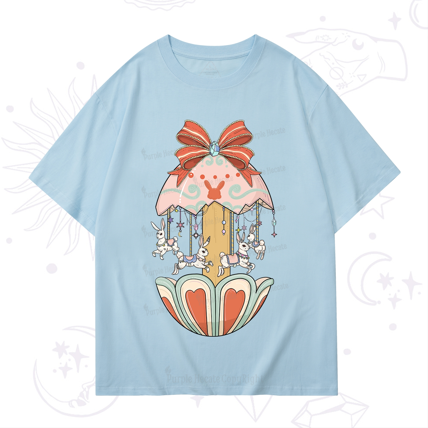 Purplehecate Bunny Carousel Easter T-Shirt