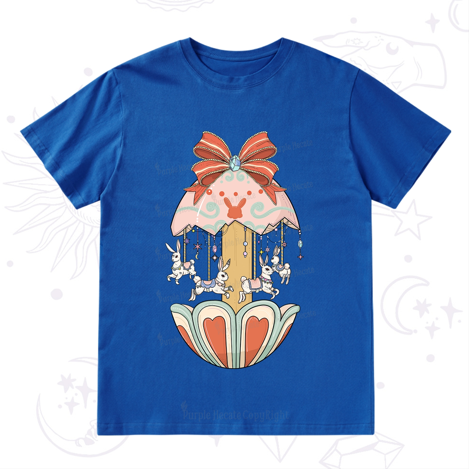 Purplehecate Bunny Carousel Easter T-Shirt