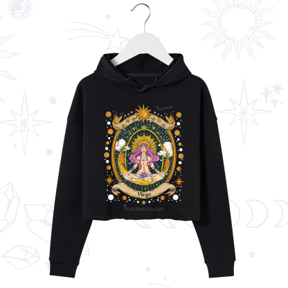Purplehecate Virgo Radiance Zodiac Crop Hoodie