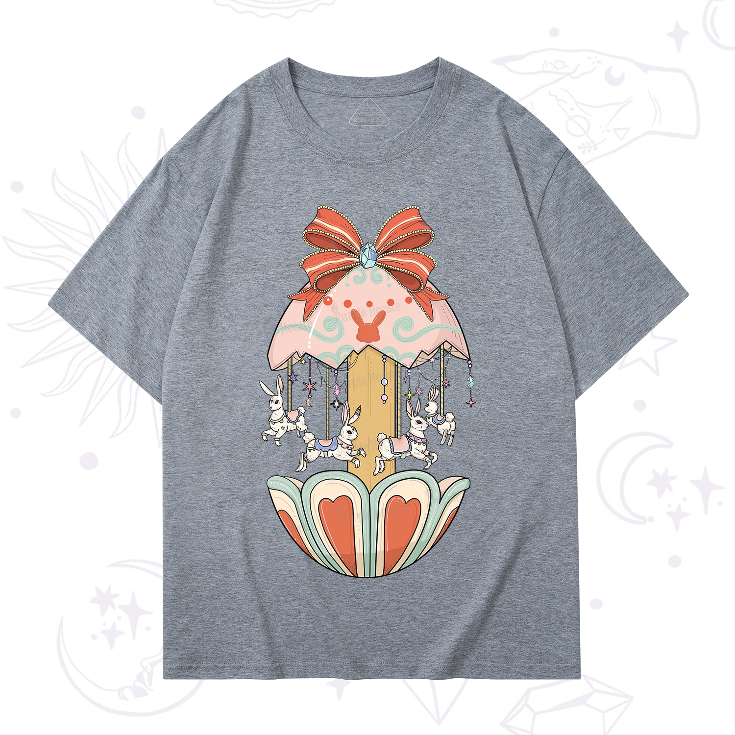 Purplehecate Bunny Carousel Easter T-Shirt