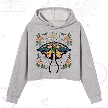 Purplehecate Mystical Moth Crop Hoodie