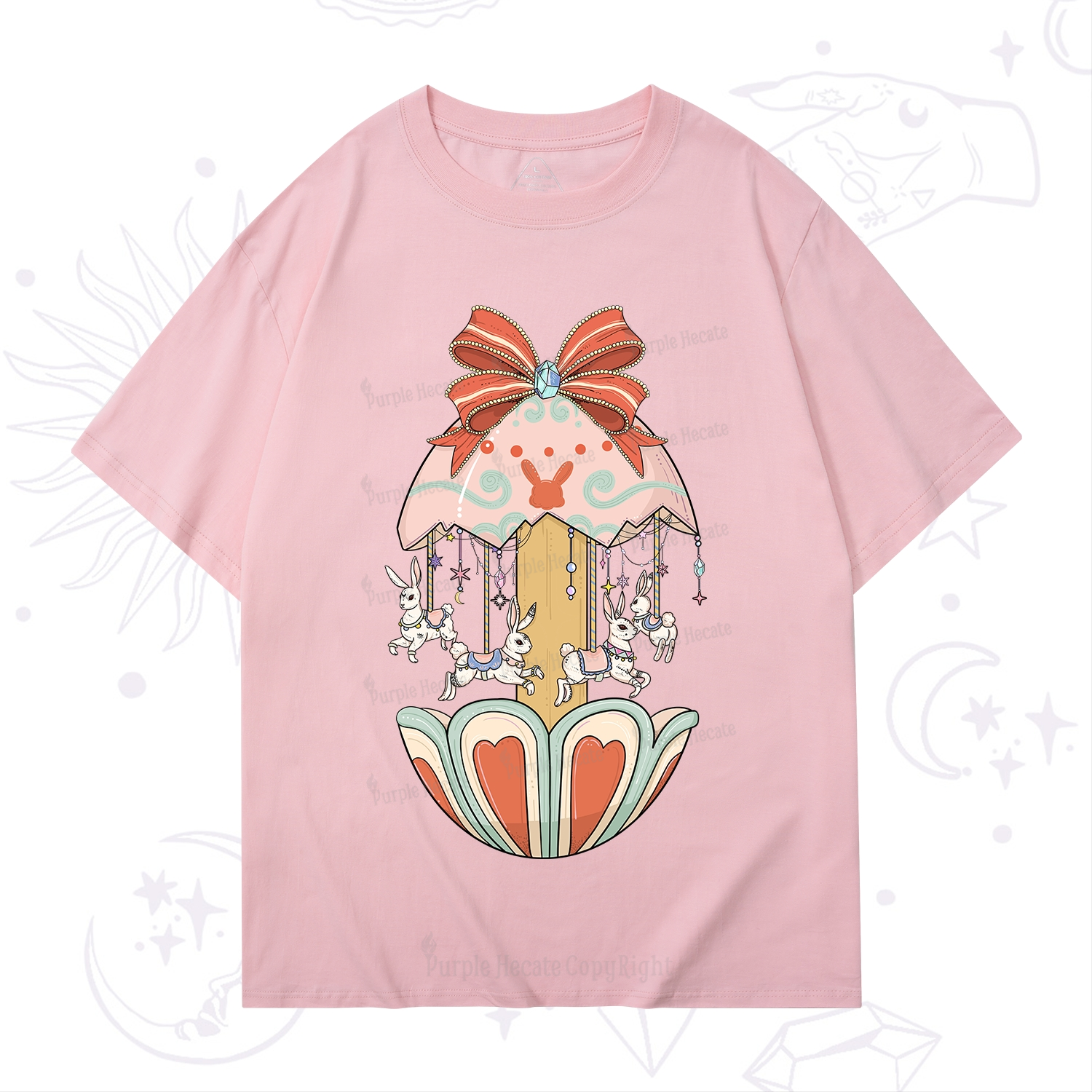 Purplehecate Bunny Carousel Easter T-Shirt