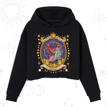 Purplehecate Celestial Cancer Zodiac Crop Hoodie